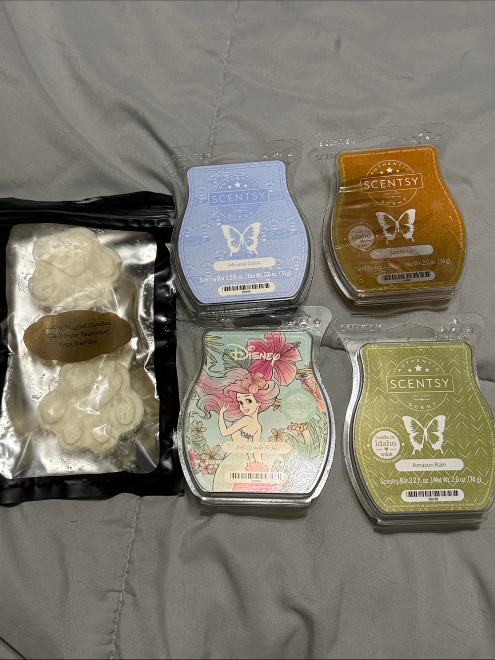 Scentsy Wax Melt Variety Pack — Blue, Gold, Pink, Green